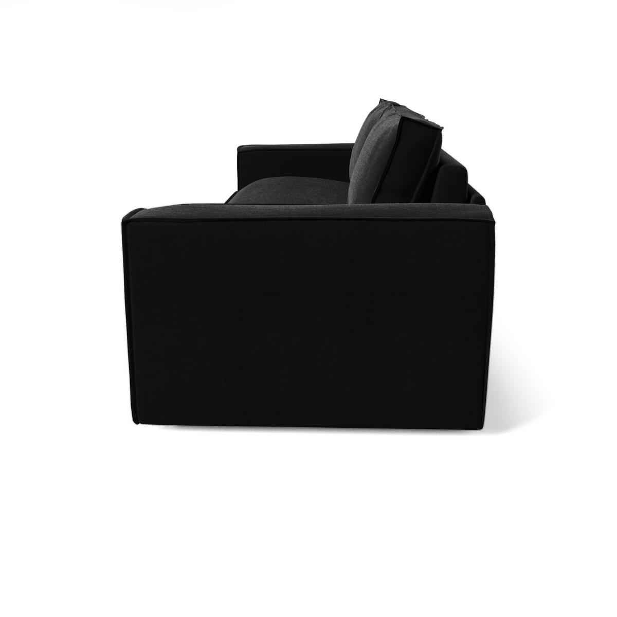 SCHLAFSOFA GERADE Samt Dunkles Anthrazit 234cm - Anthrazit, Textil (234/90/100cm) - Sia Home