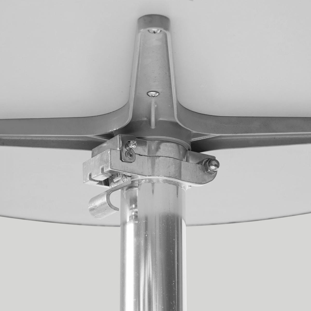 TISCHBEIN, Grau - Grau, Metall (65/70/65cm) - Oviala