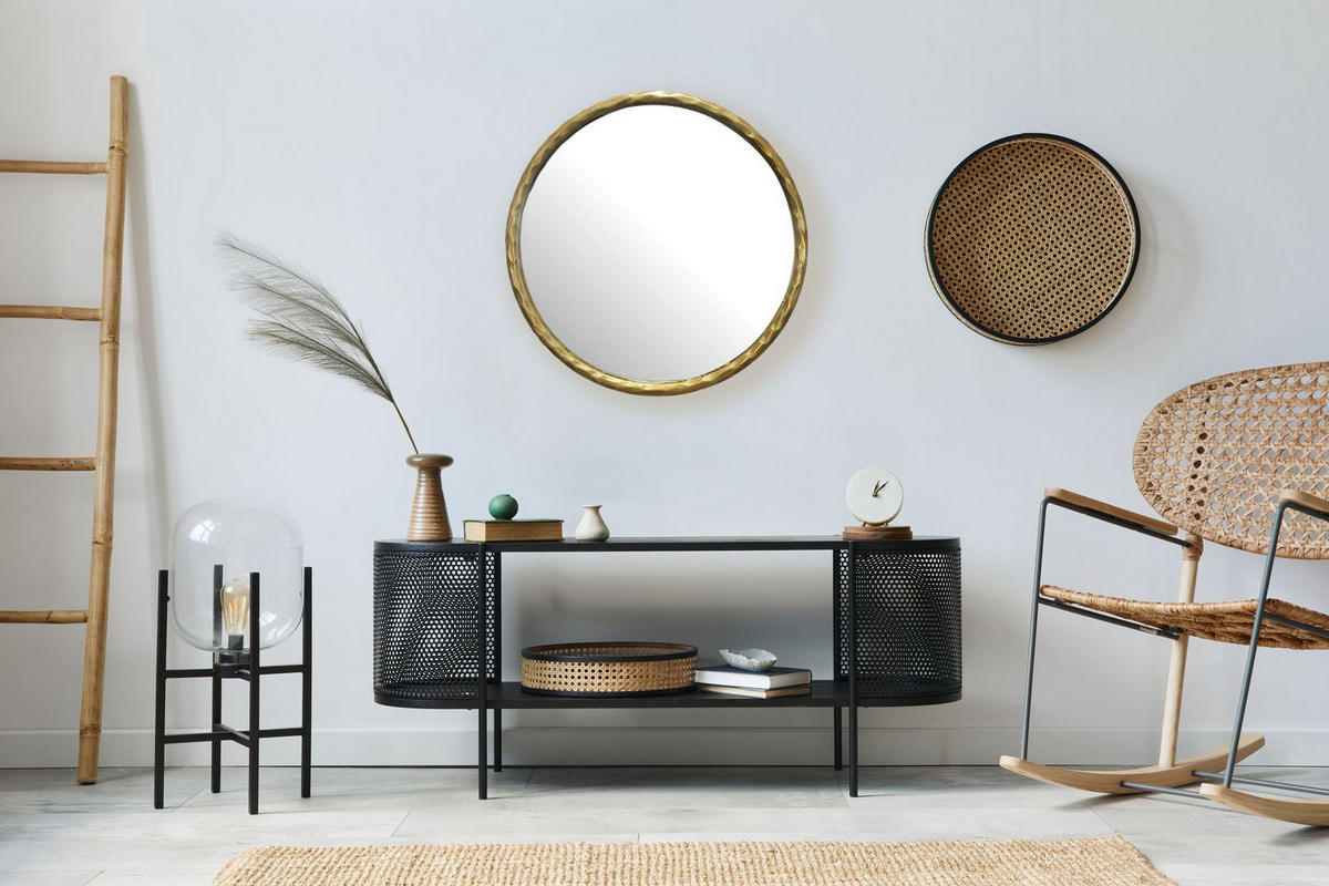 WANDSPIEGEL Rund Metall Gold 60 cm Klassisches Design - Goldfarben, Glas (60/60/4cm) - KADIMA DESIGN