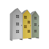 REGALSCHRANK Set Kania 173x37x171 MDF Weiß /Bunt - Gelb/Weiß, Holzwerkstoff (173/171/37cm) - 58aufmkessel