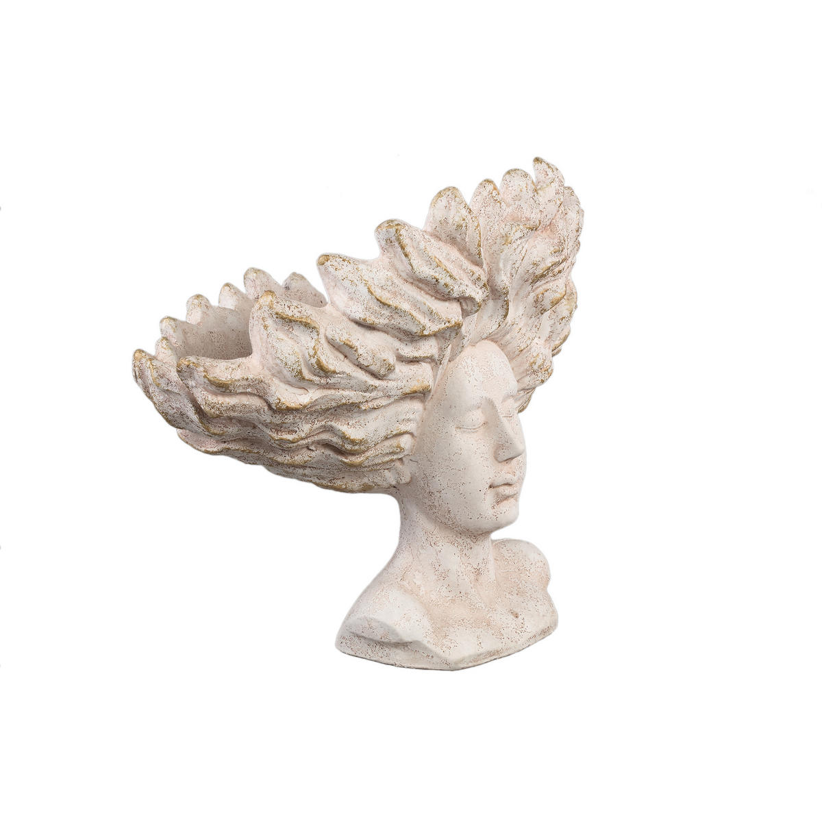 SKULPTUR Kimbere Beige 43/25/35cm - Beige, Stein (25/35/43cm) - PTMD Collection