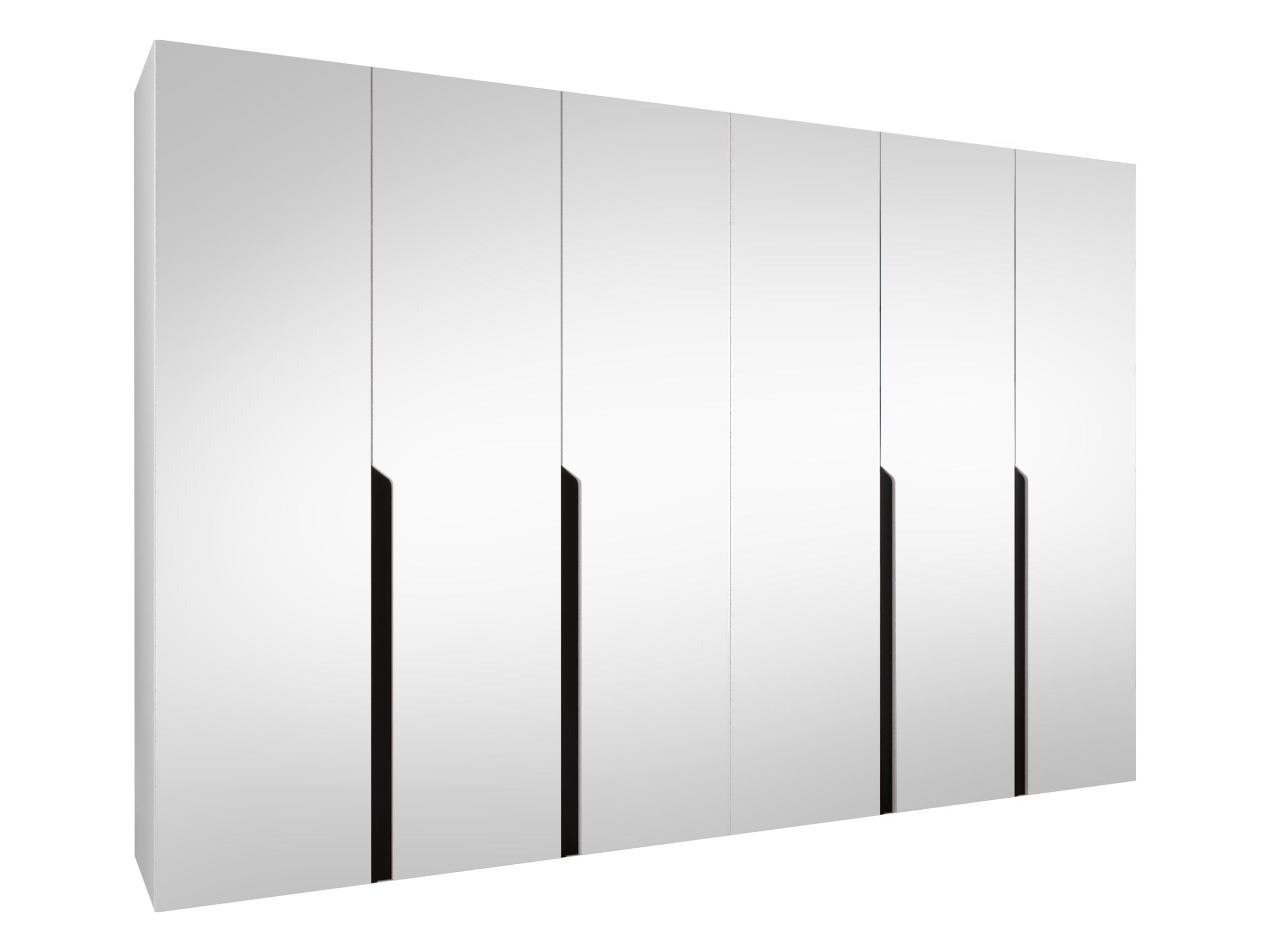 DREHTÜRENSCHRANK Mila III 300 - Schwarz/Weiß, Holzwerkstoff/Kunststoff (300/202/52cm) - MIRJAN24