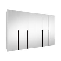 DREHTÜRENSCHRANK Mila III 300 - Schwarz/Weiß, Holzwerkstoff/Kunststoff (300/202/52cm) - MIRJAN24