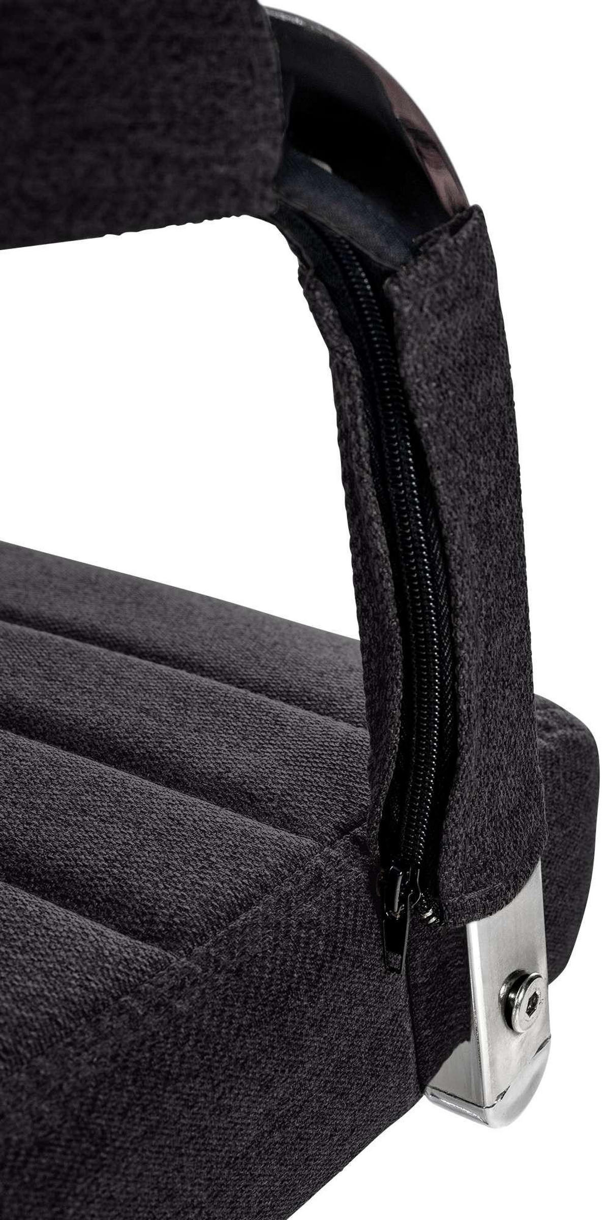 DREHSTUHL Stoff schwarz - Schwarz, Textil/Metall (51/98/63cm) - CLP