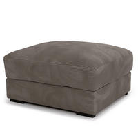 POLSTERHOCKER - Schwarz/Braun, Kunststoff/Textil (92/42/92cm) - home24