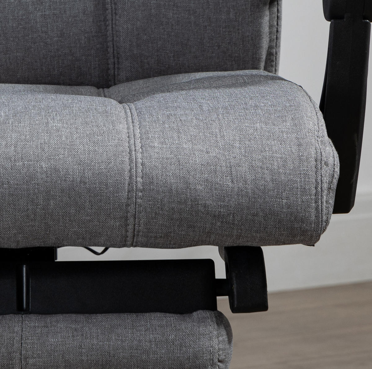 BÜROSTUHL mit Massagefunktion höhenverstellbar Grau - Grau, Kunststoff (76/120/66cm) - Meubliv
