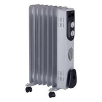 ÖLRADIATOR JATA107- 1500 W, Elektrische Heizung, Heizkörper, Heizgerät, mobile Elektroheizung, Elektroheizkörper, Elektro Konvektor, Heizlüfter - Weiß, Metall (38/64/25cm) - JUNG