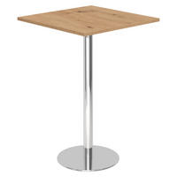 STEHTISCH eckig STH 80/80/111,6 cm in Wildeiche/Chrom - Wildeiche/Chromfarben, Holzwerkstoff (80/80/111.6cm) - bümö