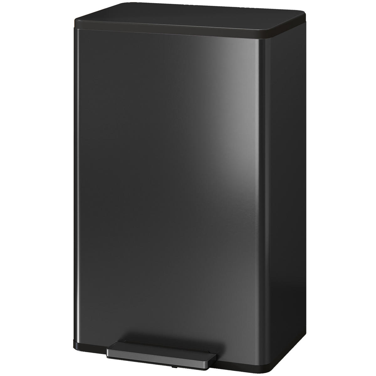 ABFALLEIMER Schwarz 1 Stück - Schwarz, Metall (35/68/42.5cm) - GiPP