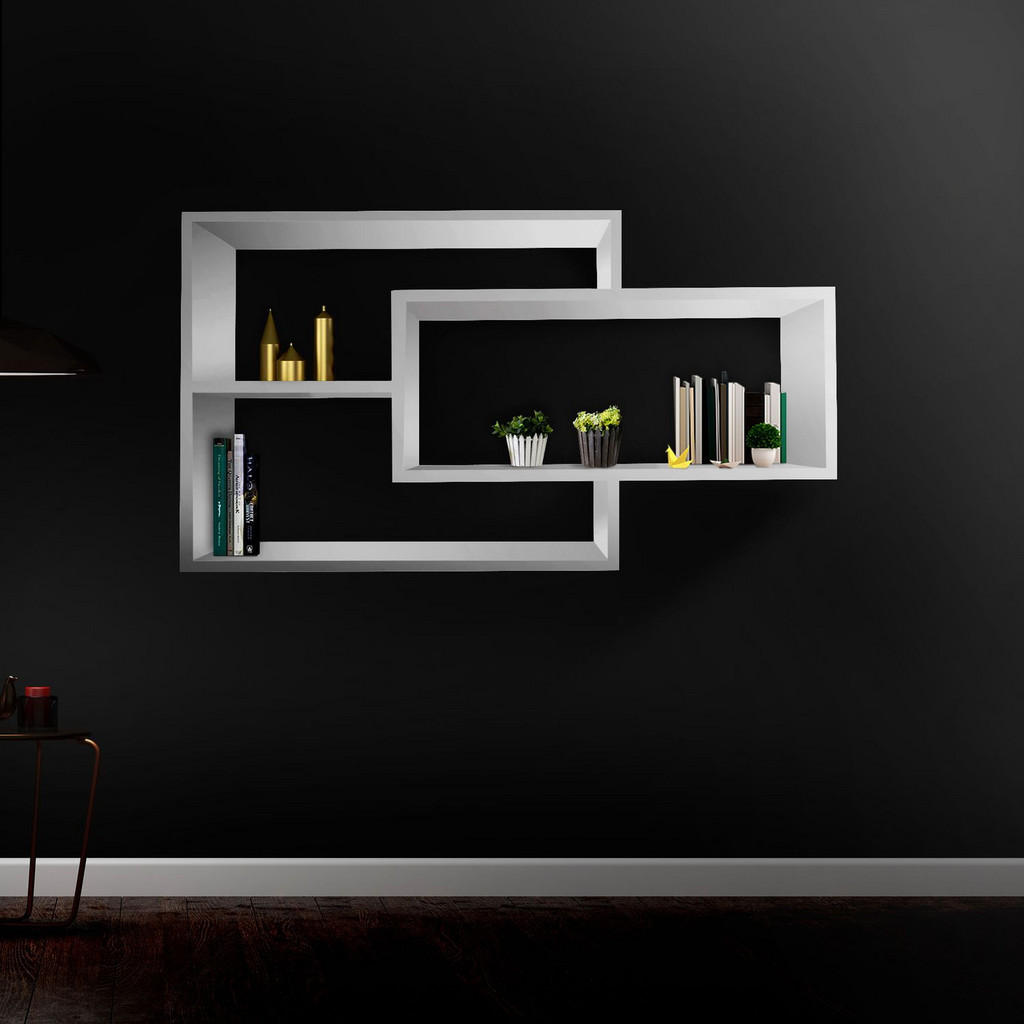 Thumbnail - Mein-Regal Schweberegal, Weiß, Holzwerkstoff, 20x59x104 cm, CE, Wohnzimmer, Regale, Wandregale