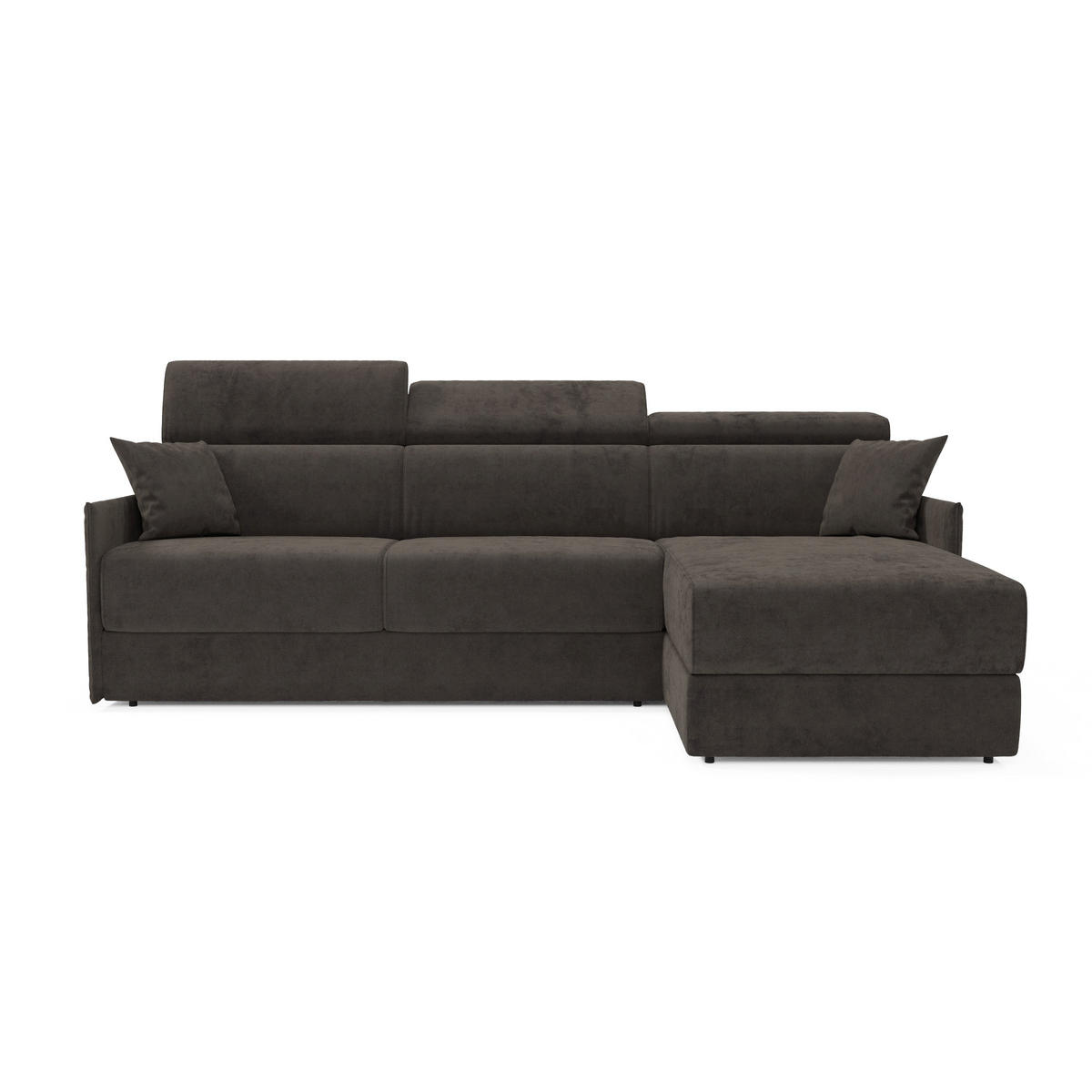 ECKSOFA Miryam - Schwarz, Metall (252/98cm) - Divani.store