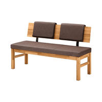 SITZBANK mit Lehne Danny 150x55x84 Massivholz Wildeiche geölt/Braun - Wildeiche/Braun, Holz (150/84/55cm) - 58aufmkessel