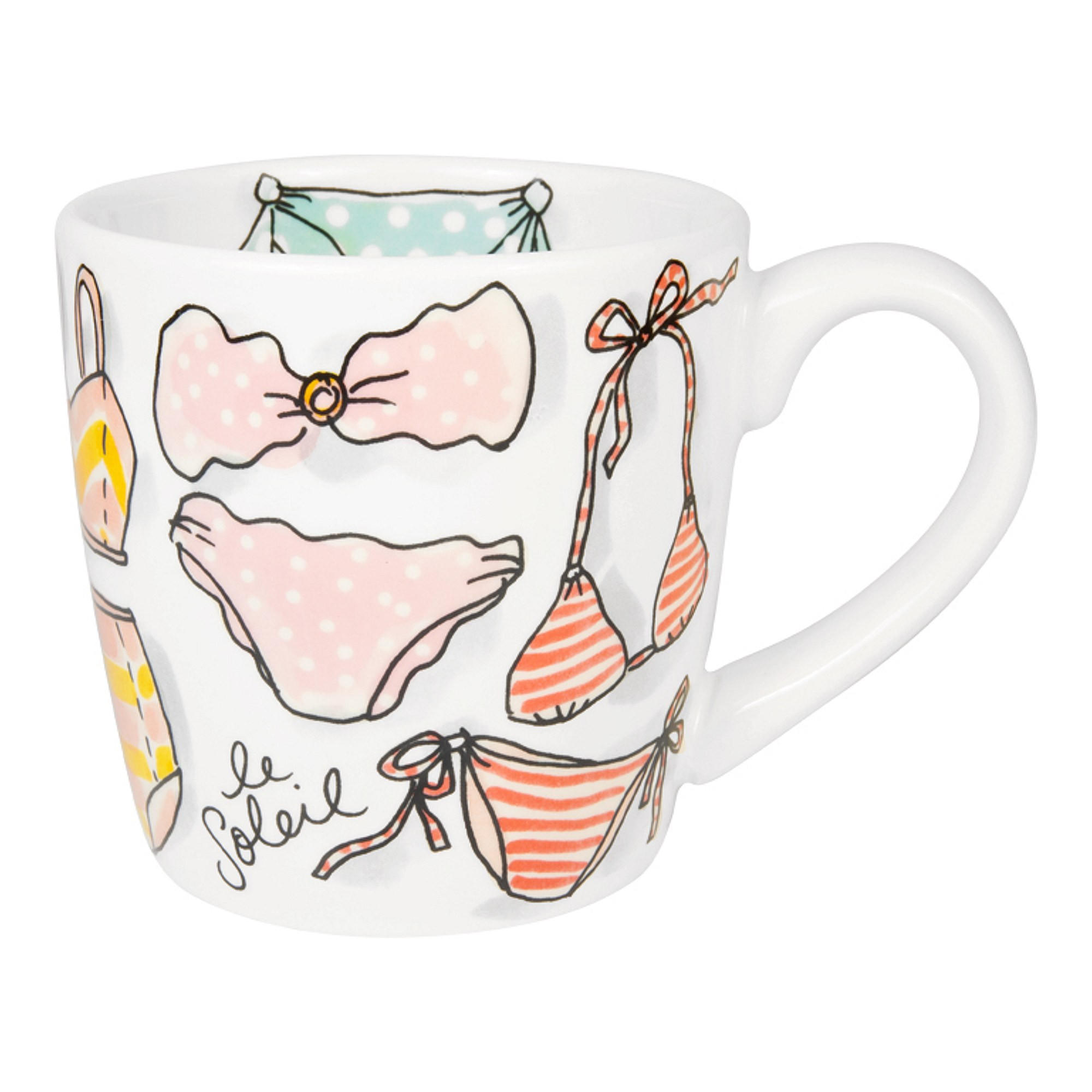 CAPPUCCINO-BECHER Bikini in Bunt - 500 ml - Multicolor, Keramik (0.5L) - Blond Amsterdam