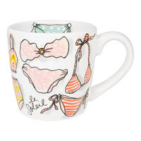CAPPUCCINO-BECHER Bikini in Bunt - 500 ml - Multicolor, Keramik (0.5L) - Blond Amsterdam