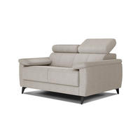 SOFA TAUNUS 2-Sitzer, beige - Beige/Schwarz, Holzwerkstoff/Textil (141/80/102cm) - Courtois Laville