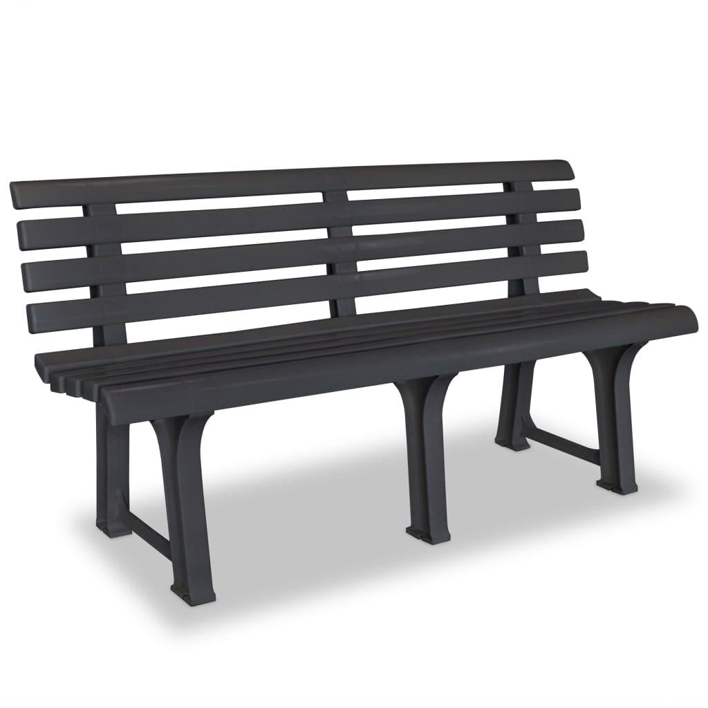 furnicato Gartenbank Anthrazit 145.5x74x49 cm
