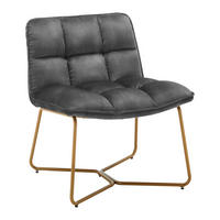 SESSEL Rina Grau Samt Gepolstert - Grau, Holz (67/76.5/69.5cm) - Bessagi Home