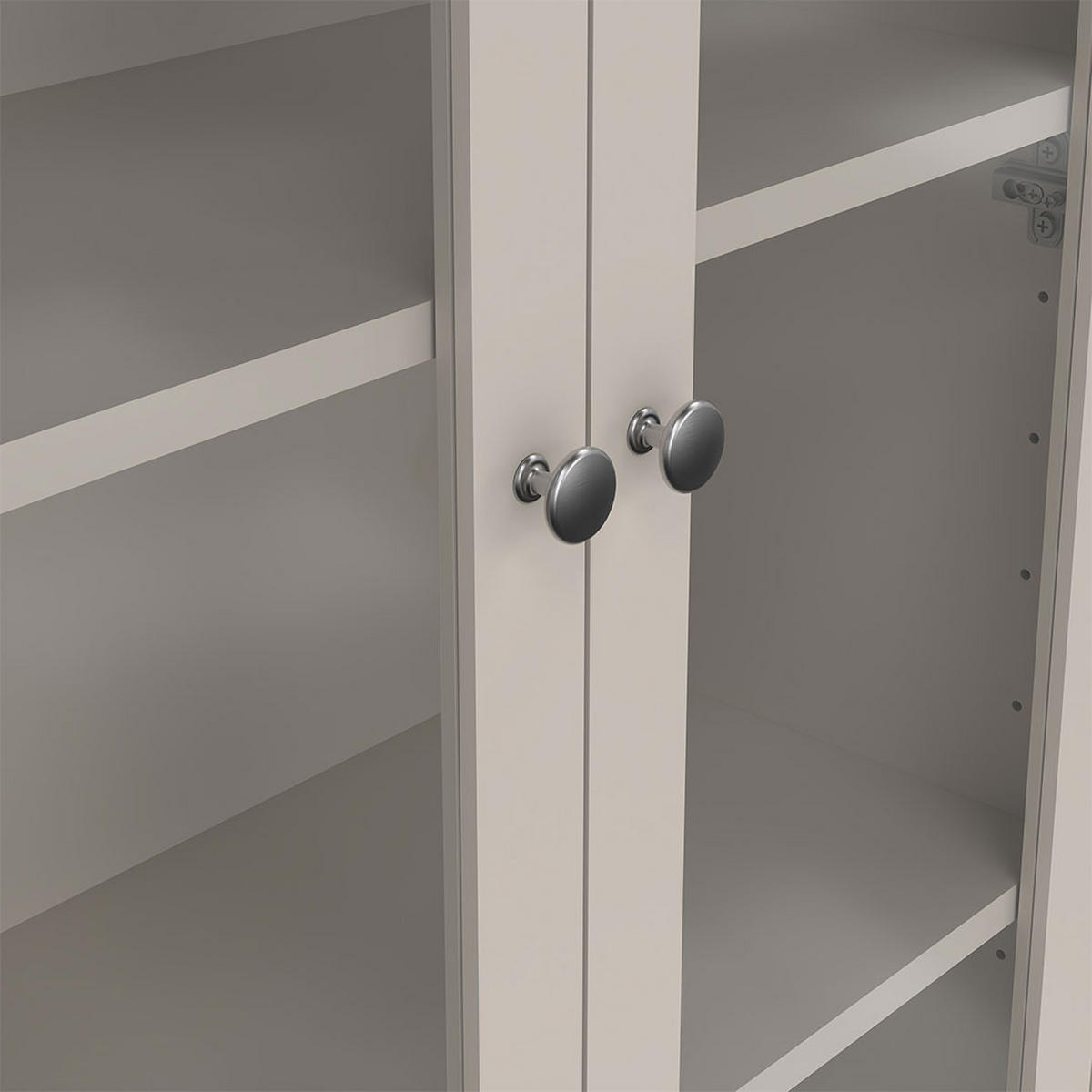 VITRINENSCHRANK, Madrid, Kaschmir, Holzwerkstoff, 78 x 33 x 199 cm - Kaschmir, Holzwerkstoff (78/199/33cm) - ebuy24