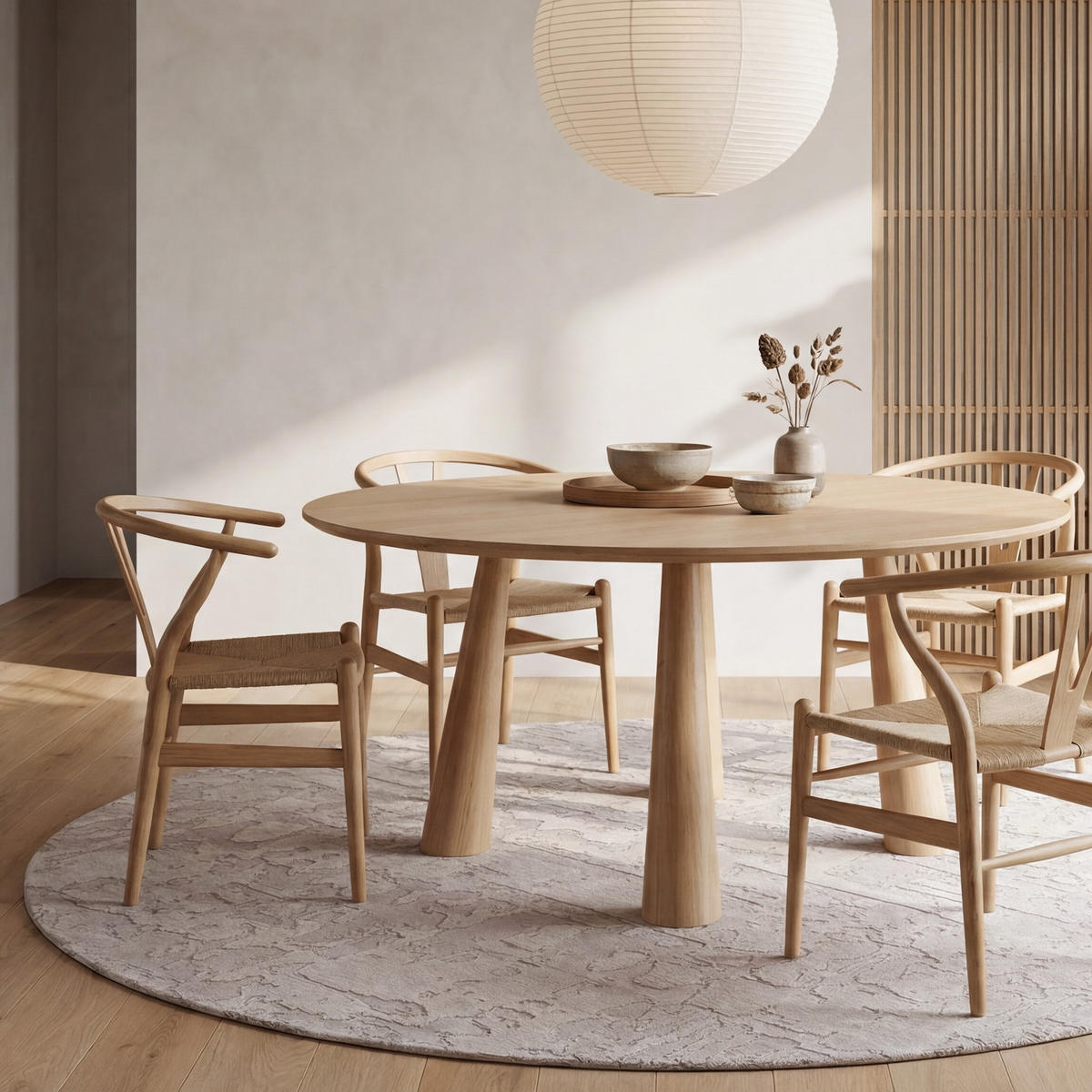 PREPROGA - Louis De Poortere - 140/140 cm - Siva - Structures Baobab - 70% reciklirani PET - Pralno - Notranje/Zunanje - bela, tekstil/naravni materiali (140/140cm) - Louis De Poortere