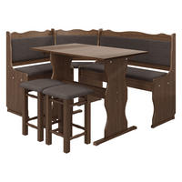 ECKBANKGRUPPE Mini - Hellbraun/Dunkelbraun, Holz (145/87/105cm) - MIRJAN24