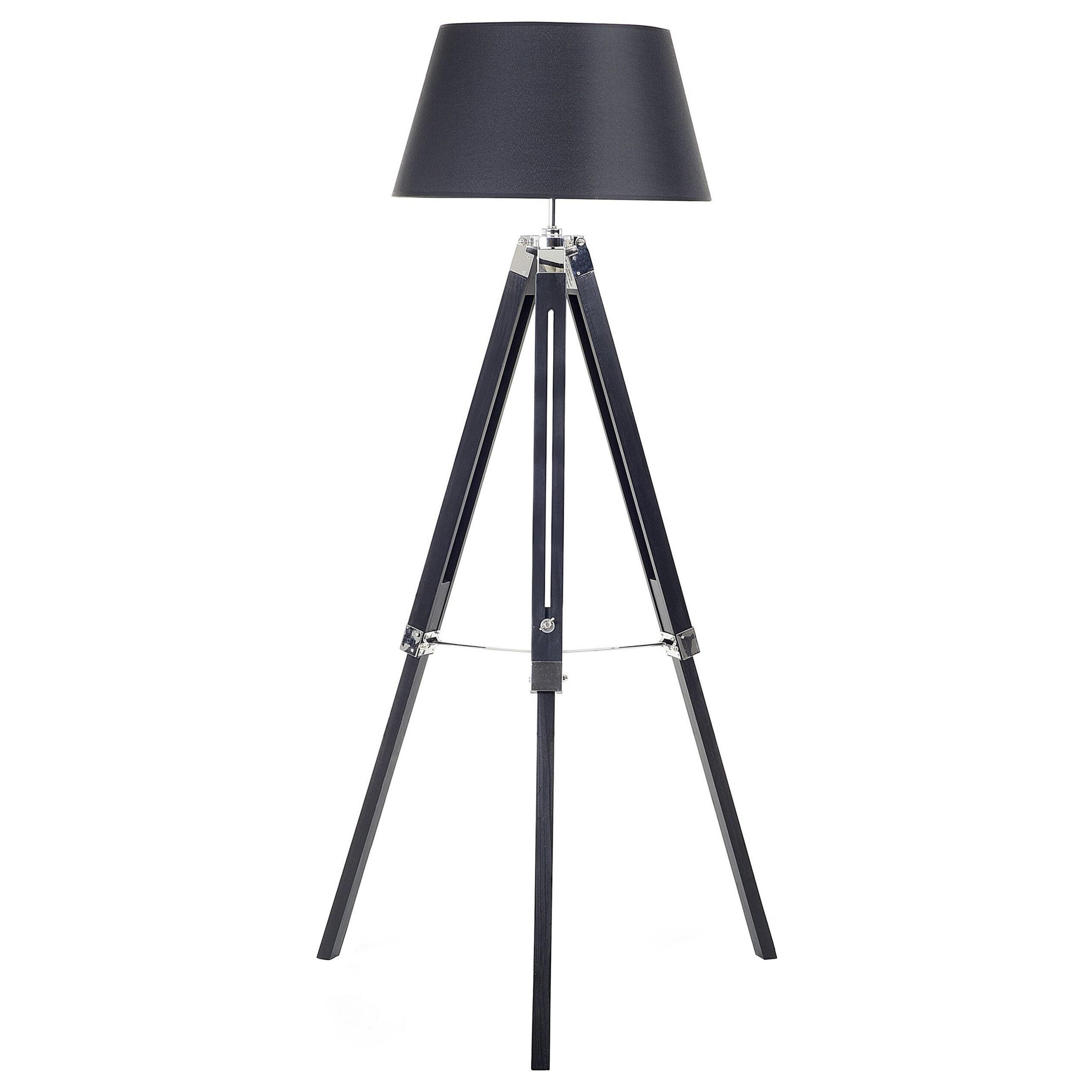 STEHLAMPE Madeira 68/68/143 cm - Schwarz, Holz (68/68/143cm) - Beliani