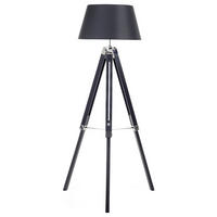 STEHLAMPE Madeira 68/68/143 cm - Schwarz, Holz (68/68/143cm) - Beliani