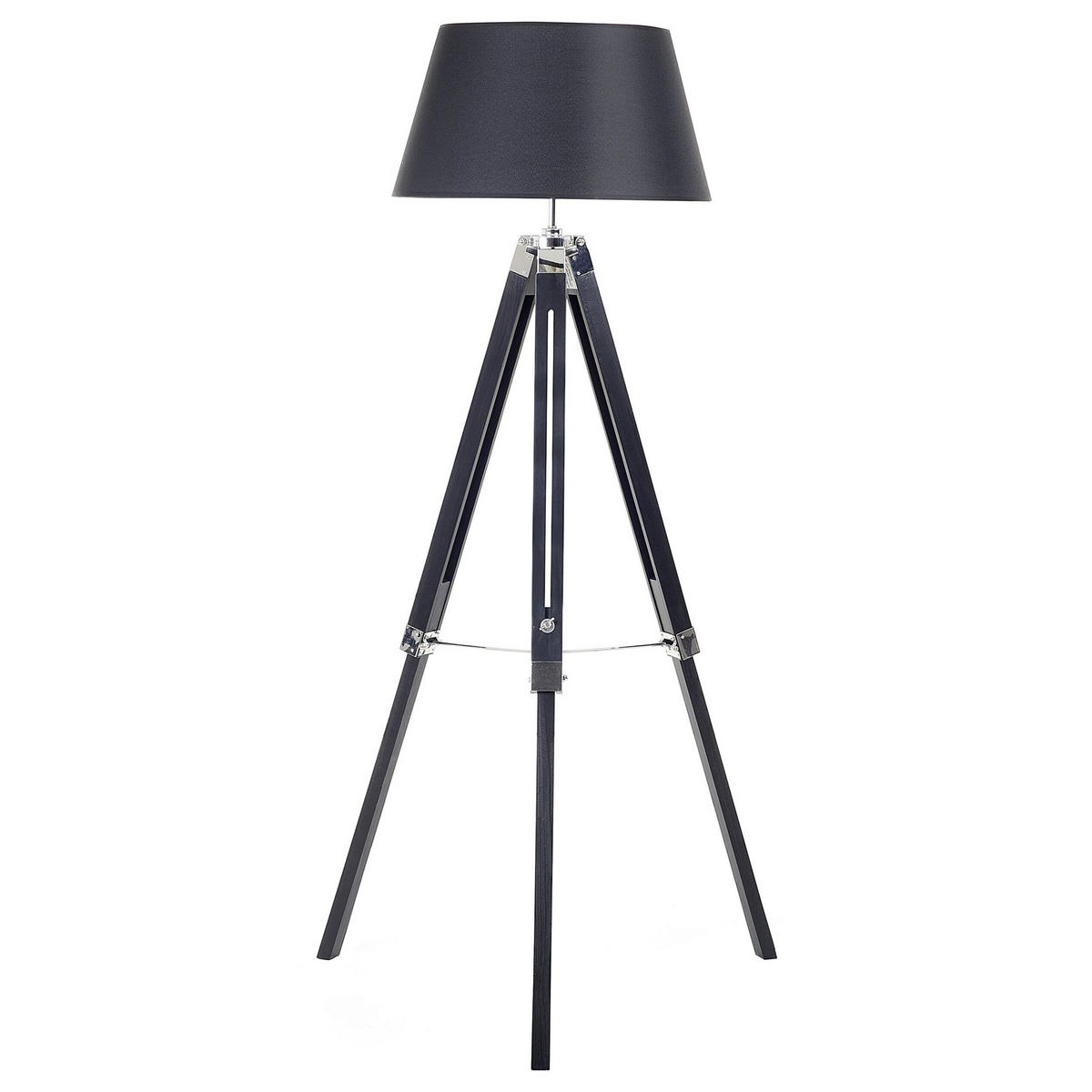 STEHLAMPE Madeira 68/68/143 cm - Schwarz, Holz (68/68/143cm) - Beliani