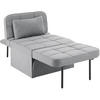 SCHLAFHOCKER Ponto,Belastbarkeit 150 kg ,hellgrau - Hellgrau, Textil (74/79/170cm) - tectake