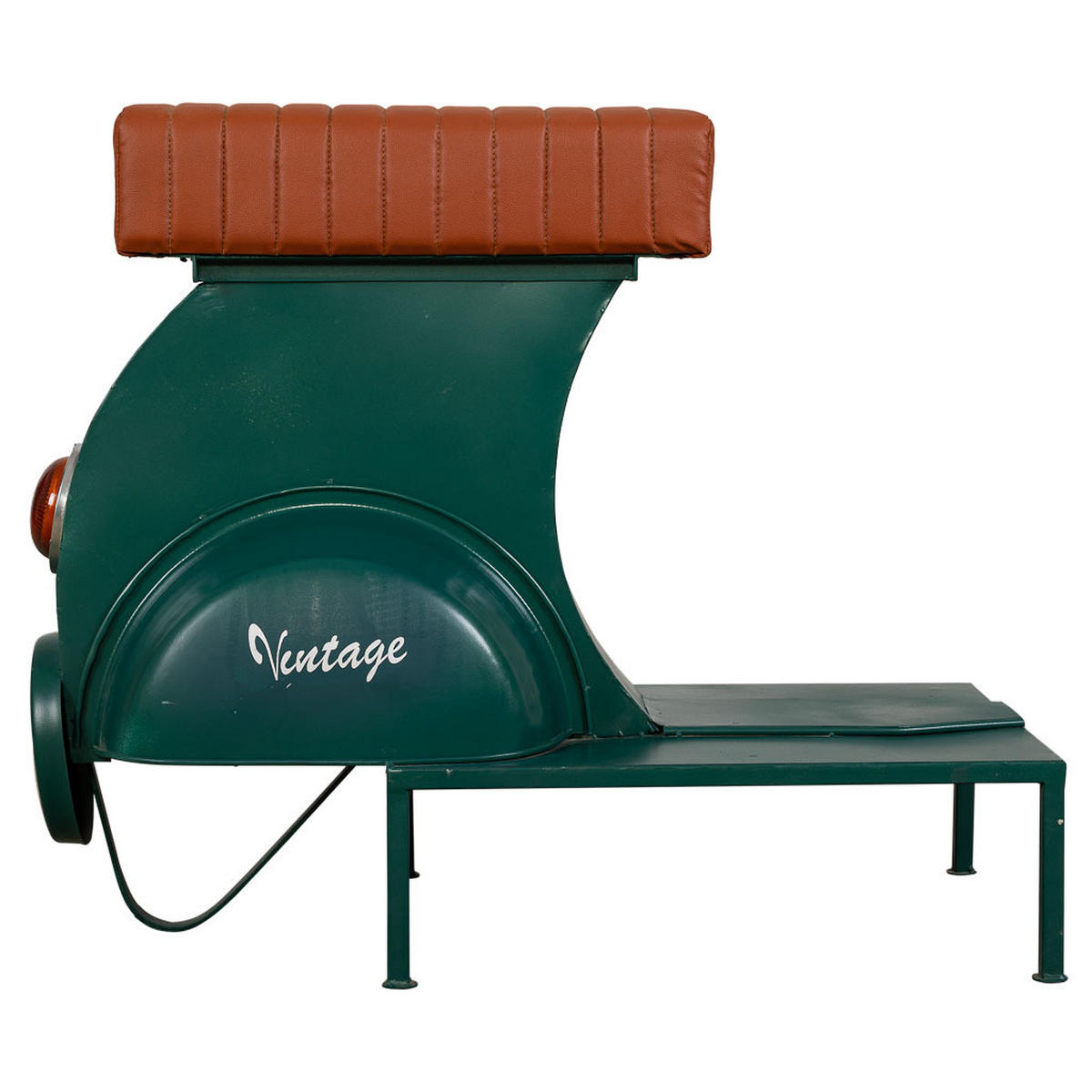 HOCKER aus Metall, blau, 95x50x75cm - Blau, Metall (95/75/50cm) - Wanderlust