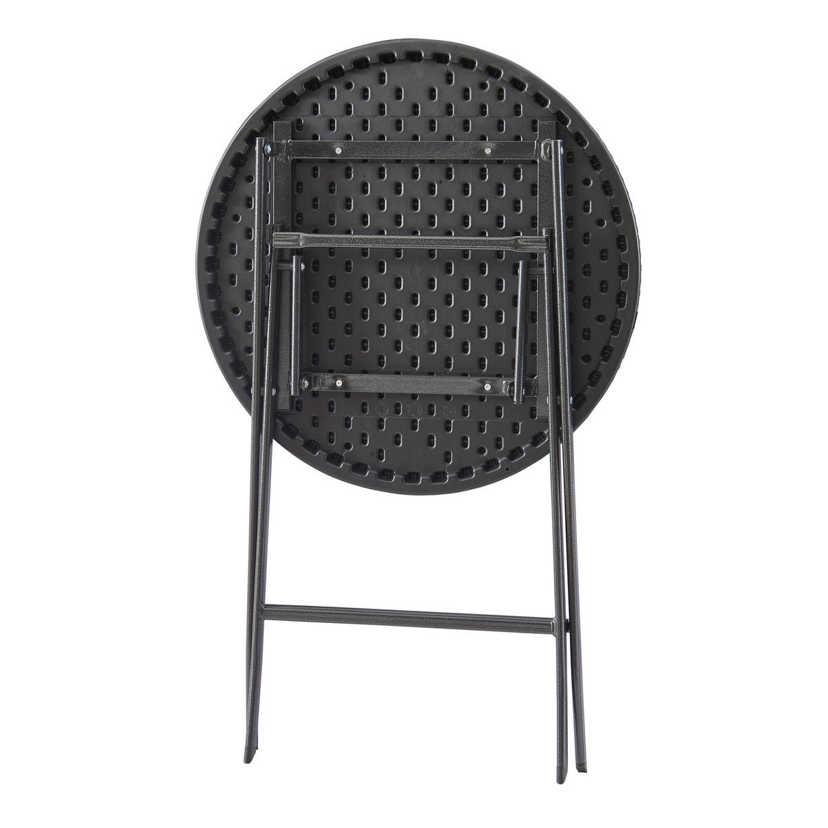 KLAPPTISCH Mark - Schwarz, Kunststoff/Metall (60/60/74cm) - [en.casa]