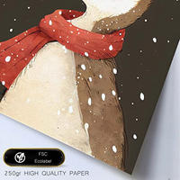 POSTER Gans Im Aquarellstil. A4 Weißer Rahmen - Weiß, Papier (29.7/5/21cm) - Nacnic