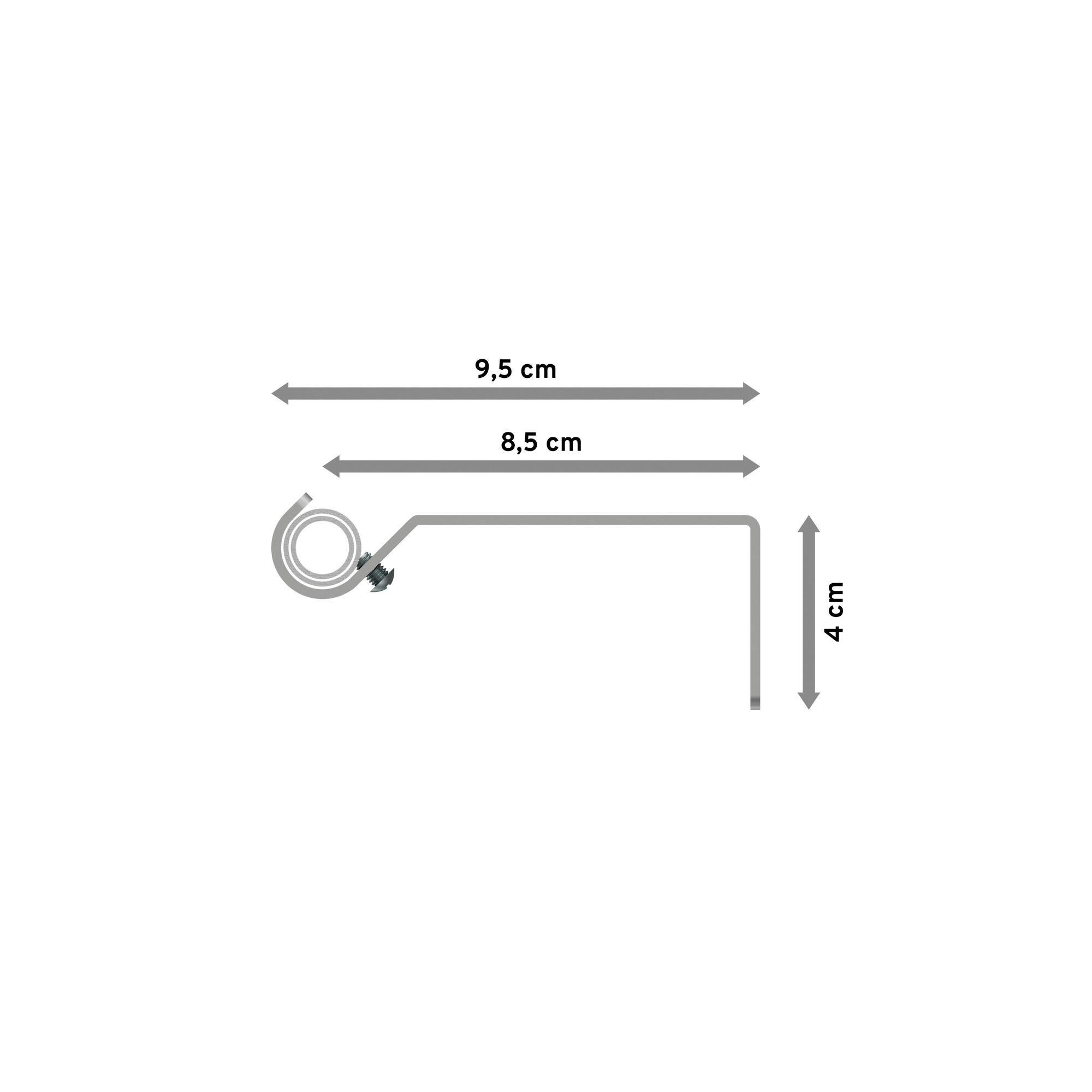 TELESKOP-GARDINENSTANGEN-SET Hera Cone 70-120 cm, 1-läufig, 16/13 mm Ø Silbergrau - Silberfarben/Alufarben, Kunststoff/Metall (120cm) - INTERDECO