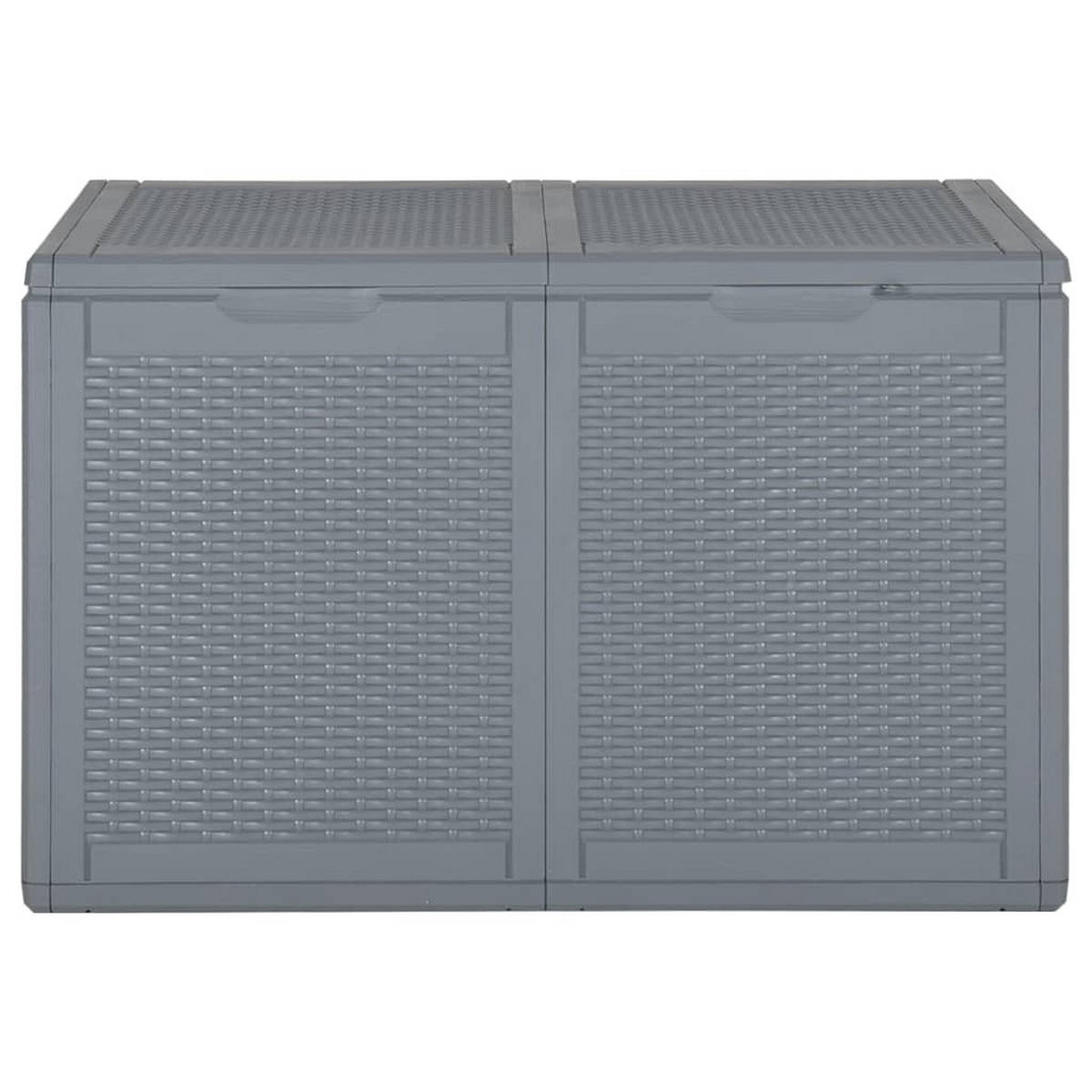 GARTENBOX Grau PP Rattan 180 L - Grau, Kunststoff (80.5/51/44.5cm) - furnicato