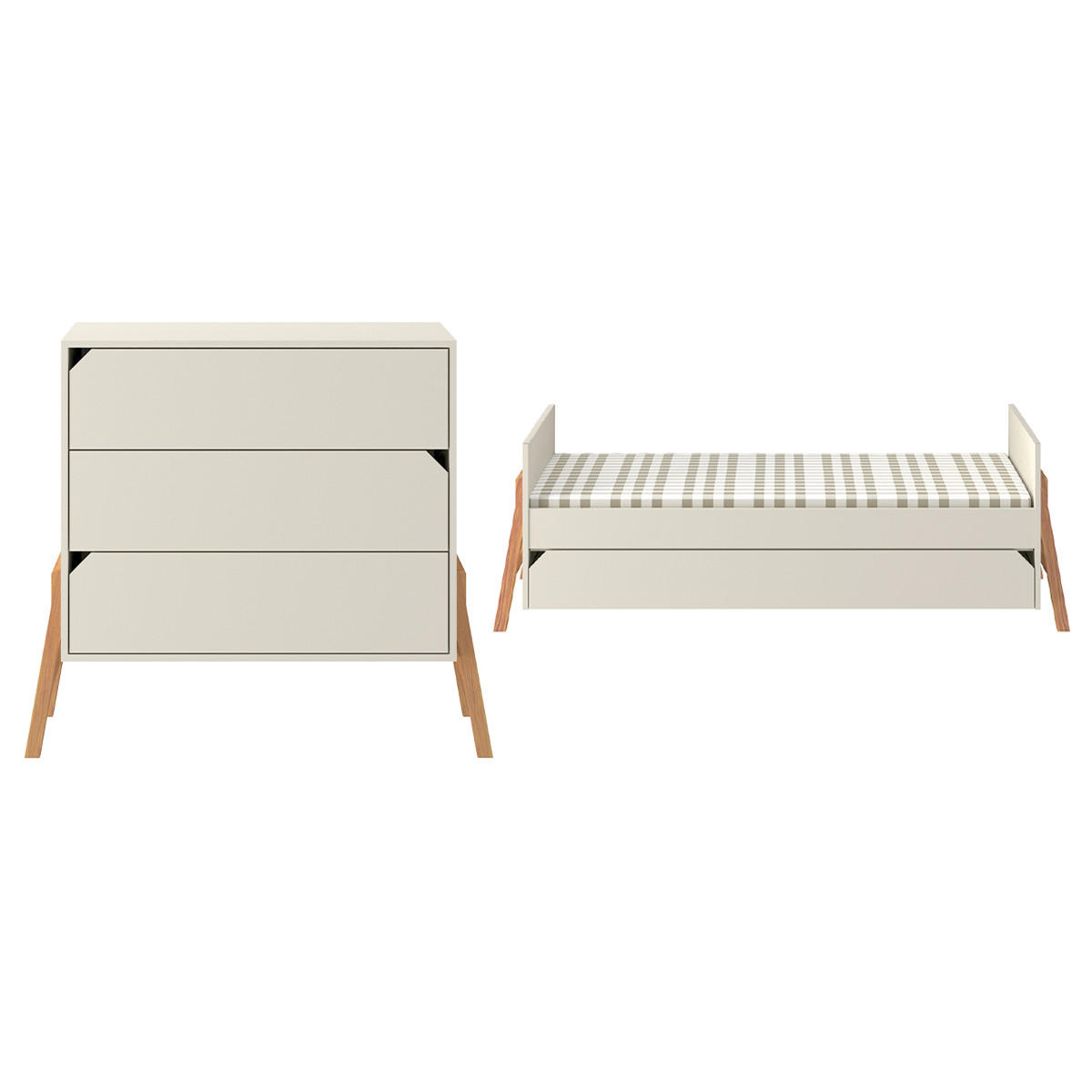 POKOJ PRO MIMINKO 2DÍLNÝ Kašmír - béžová, kompozitní dřevo (161/90/75cm) - Petits-meubles