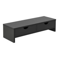 MONITORSTÄNDER Mänttä - Dunkelgrau, Holzwerkstoff (18/50/13cm) - [en.casa]