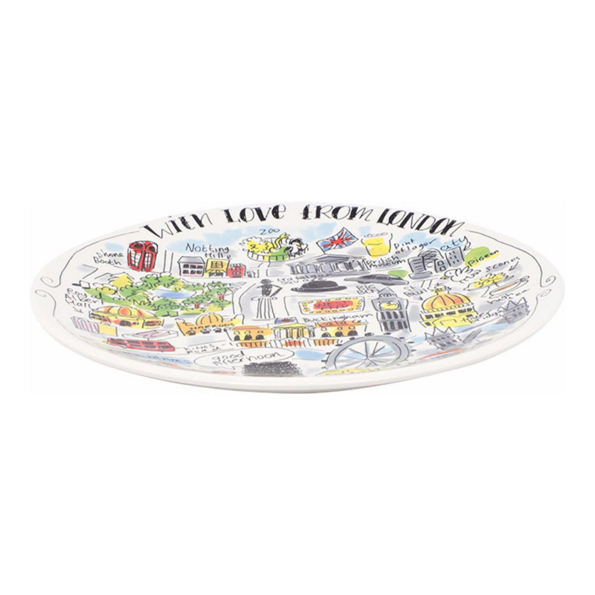 FRÜHSTÜCKSTELLER London in Bunt - 22cm - Multicolor, Keramik (21.8/21.8/2.5cm) - Blond Amsterdam