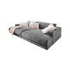 BIG SOFA XL MADELINE Grau Cord - Schwarz/Grau, Kunststoff/Textil (290/85/190cm) - KAWOLA