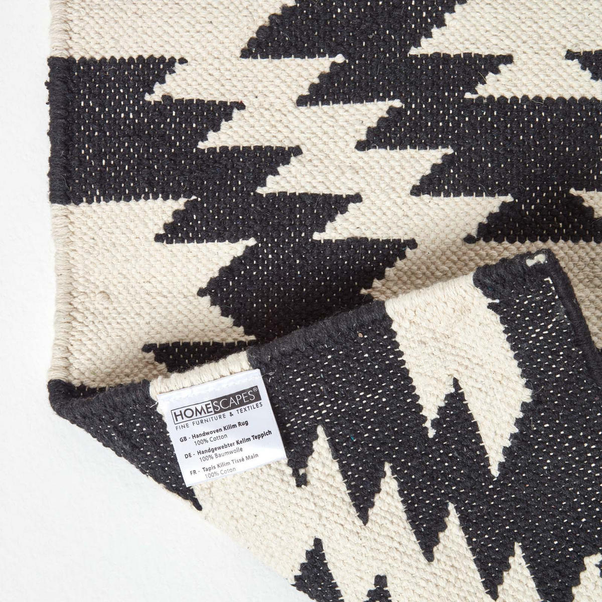 KELIM-TEPPICH Zürich handgewebt 90/150 cm - Schwarz, Textil (90/150cm) - Homescapes