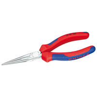 FLACHRUNDZANGE, DIN ISO 5745, schlanke, feine Spitzen, 160 mm - Multicolor, Kunststoff (175/59/18cm) - KNIPEX