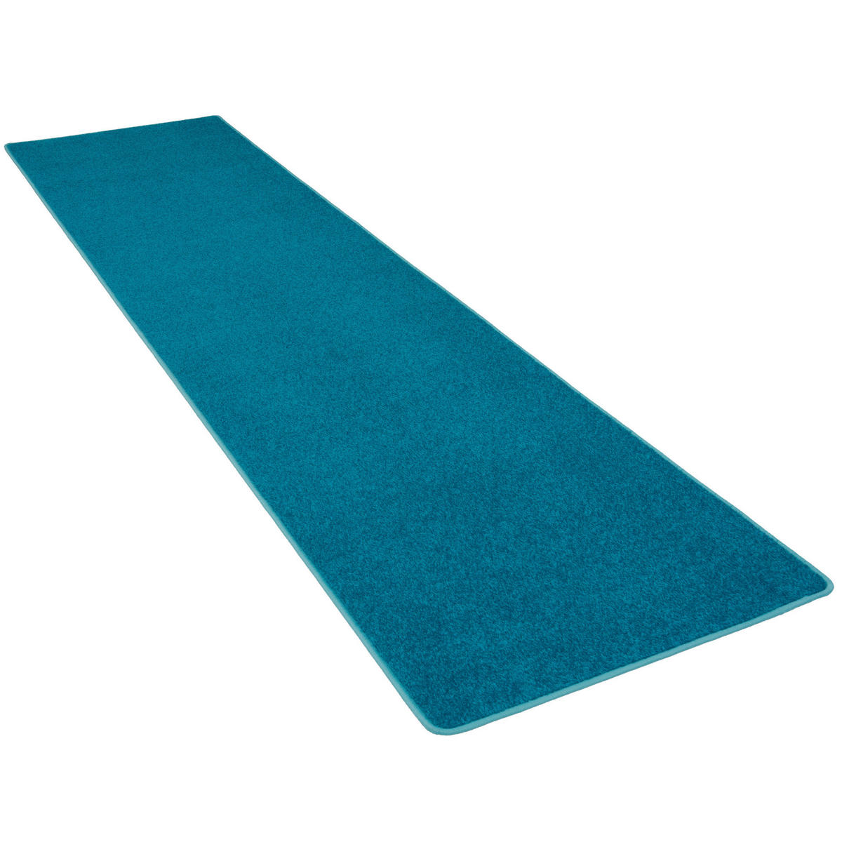 TREND VELOURS LÄUFER TEPPICH JOY - Petrol, Textil (80/320cm) - Snapstyle