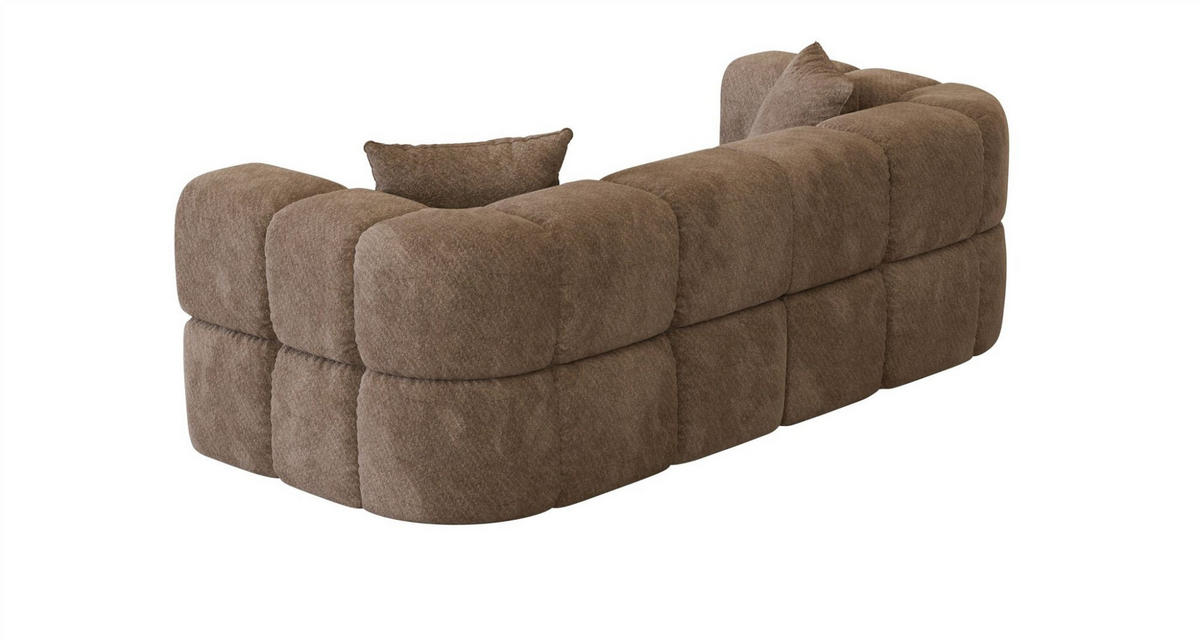 SOFA 3-sitzer Vega - Braun, Holzwerkstoff/Textil (250/77/103cm) - Fun Möbel