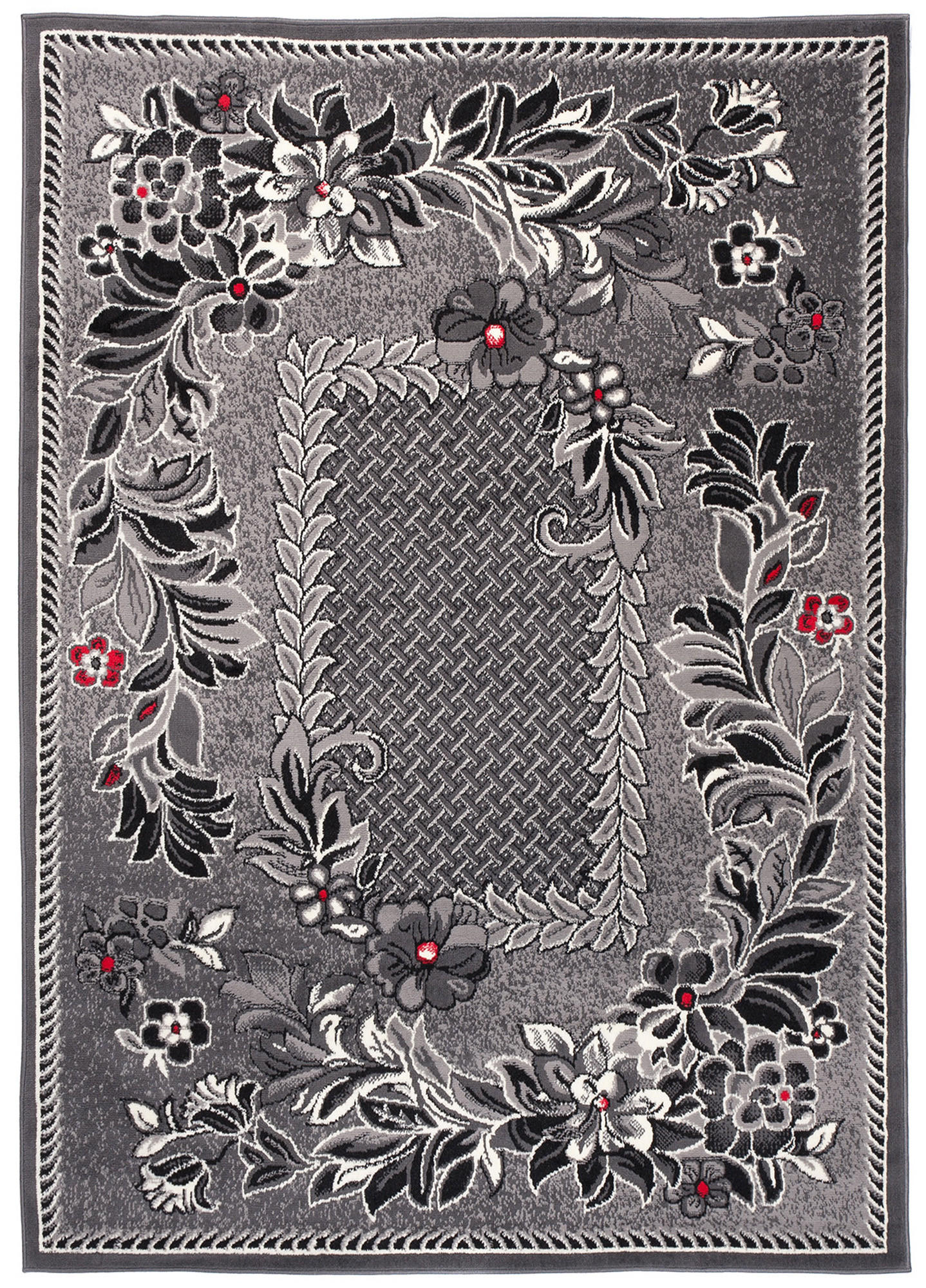 TEPPICH DREAM Rot Dunkelgrau 250/300 cm - Dunkelgrau/Rot, Textil (250/300cm) - Tapiso