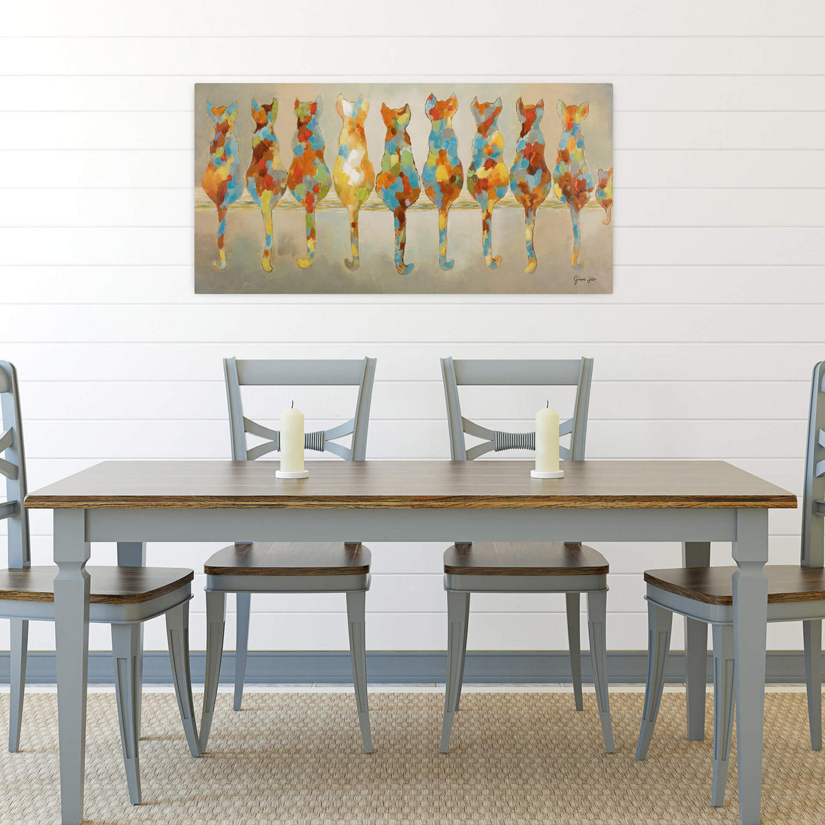 ÖLGEMÄLDE 120/60 cm - Multicolor, Holz/Textil (1.9/60cm) - KUNSTLOFT