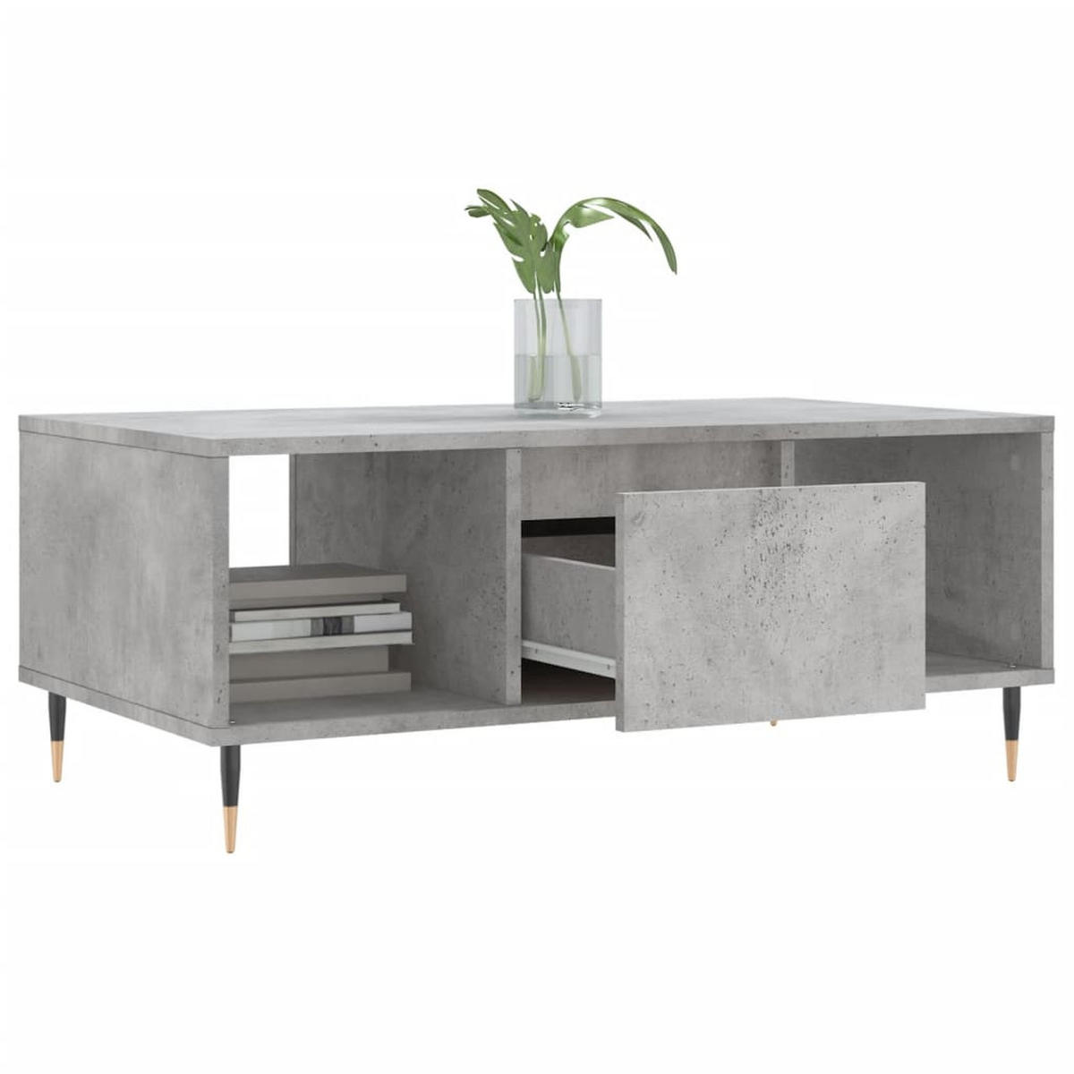 COUCHTISCH Betongrau 90x50x36,5 cm Holzwerkstoff - Grau, Holzwerkstoff (90/50/36.5cm) - furnicato