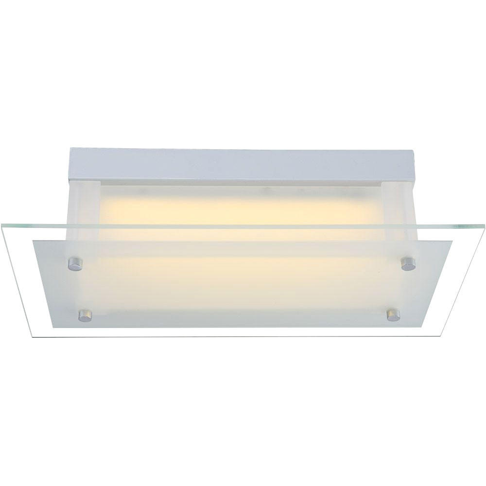 LED DECKENLEUCHTE Metall Glas Klar - Klar, Glas (36/19/10.5cm) - Globo Lighting