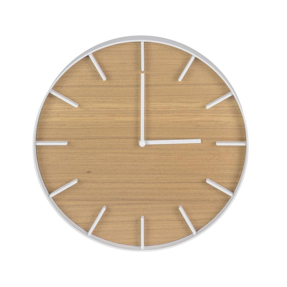 WANDUHR Rin weiß 26cm - Weiß, Metall (26/26/4cm) - Yamazaki