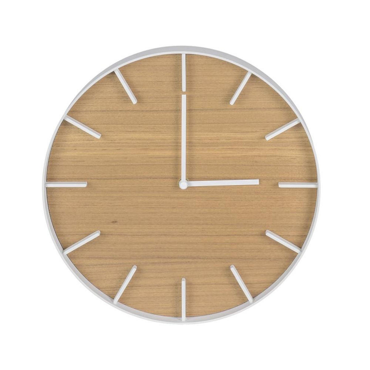 WANDUHR Rin weiß 26cm - Weiß, Metall (26/26/4cm) - Yamazaki