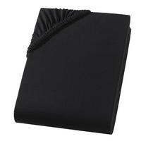 SPANNBETTLAKEN Boxspringbett Jersey 180x200 180x220 200x200 200x200, Wasserbett Bettlaken aus 100% Baumwolle - Schwarz, Textil (200/220cm) - Carpe Sonno