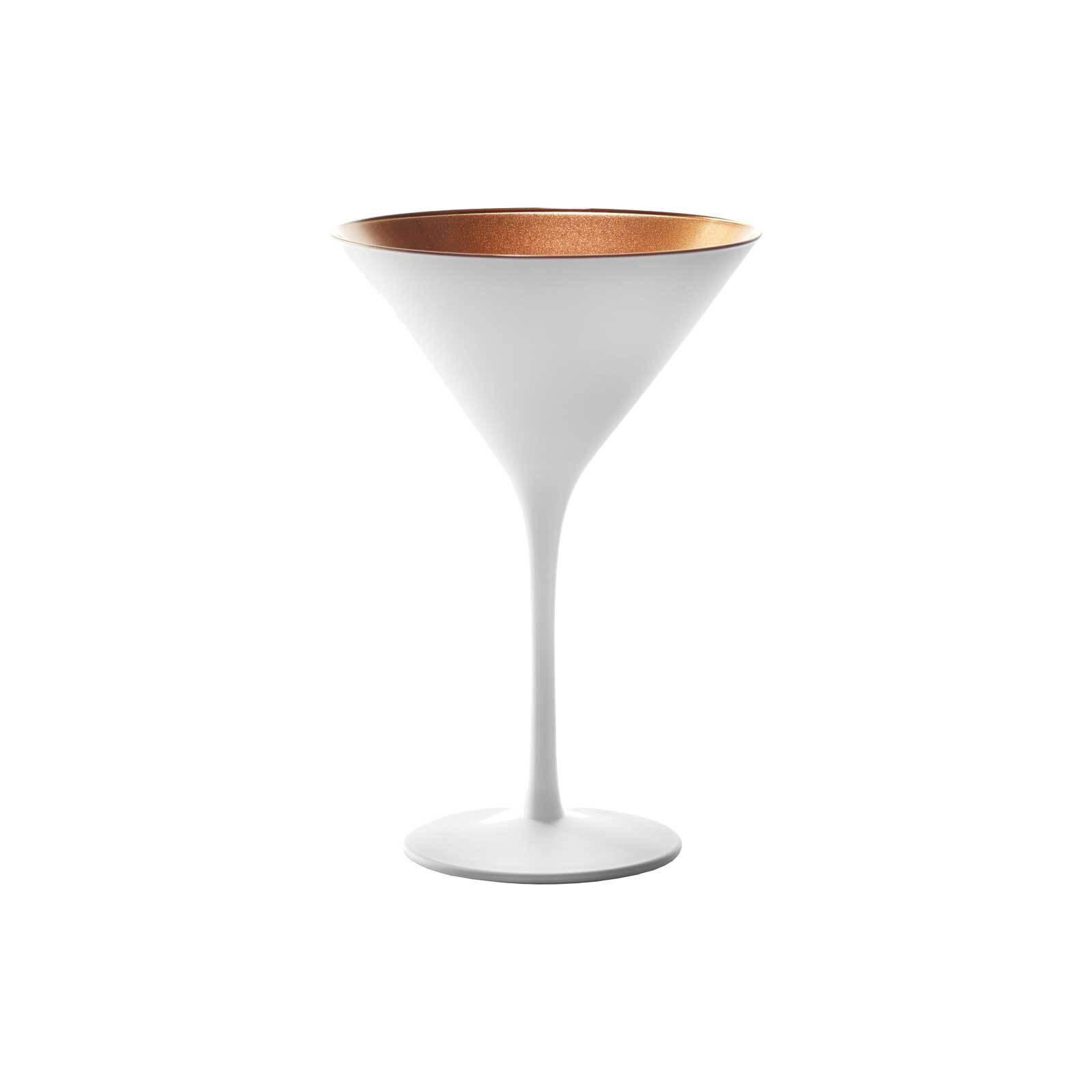 COCKTAILSCHALEN Elements Weiß-Bronze 240 ml 6er Set - Weiß/Bronzefarben, Glas (0.24L) - Stölzle Lausitz