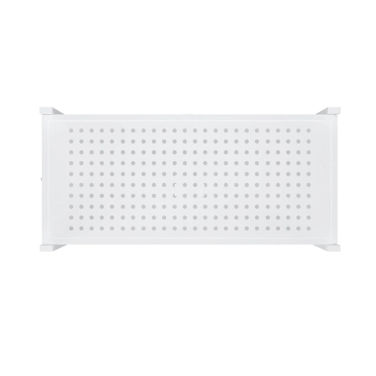 KLAPPREGAL auf Rollen 4 Fachböden Belastbarkeit 200kg 127x72x34 cm Weiß - Weiß, Metall (72/127/34cm) - PROREGAL